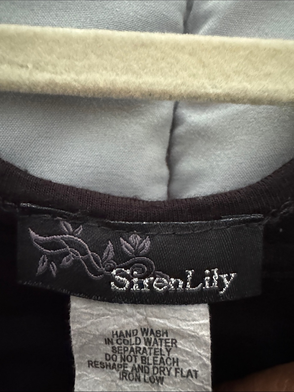 Siren Lily Black Embroidered Logo Top - Picture 3 of 4